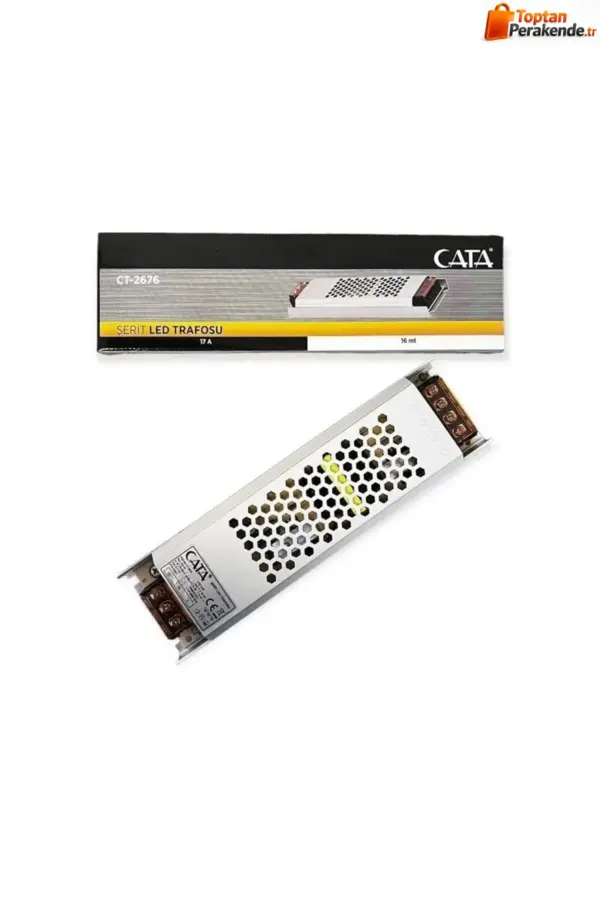 Cata CT-2676 17 Amper Şerit Led Trafosu 200W Süper Slim Fansız
